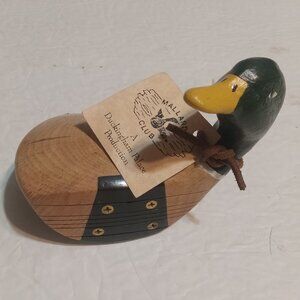 Mallard Club Handcrafted and Painted Golf Wood Duck Signed and Dated By Artist